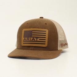 Ariat Leather Patch Hat