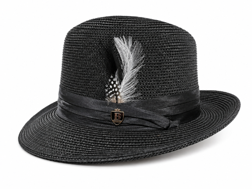 Bruno Capelo RM-550a Center Crease Fedora Black