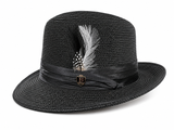 Bruno Capelo RM-550a Center Crease Fedora Black