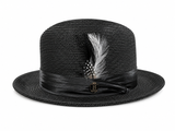 Bruno Capelo RM-550a Center Crease Fedora Black