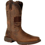 Durango Rebel Brown Distressed Flag Embroidery Western Boot DDB0314