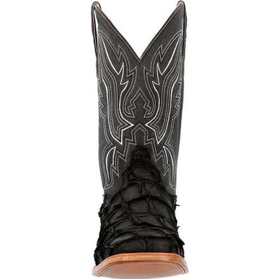 Durango Premium Exotics Matte Black Pirarucu Western Boot DDB0381