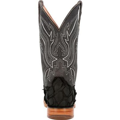 Durango Premium Exotics Matte Black Pirarucu Western Boot DDB0381