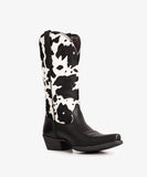 Montana West Women’s Cow Print Pointed Toe Boots