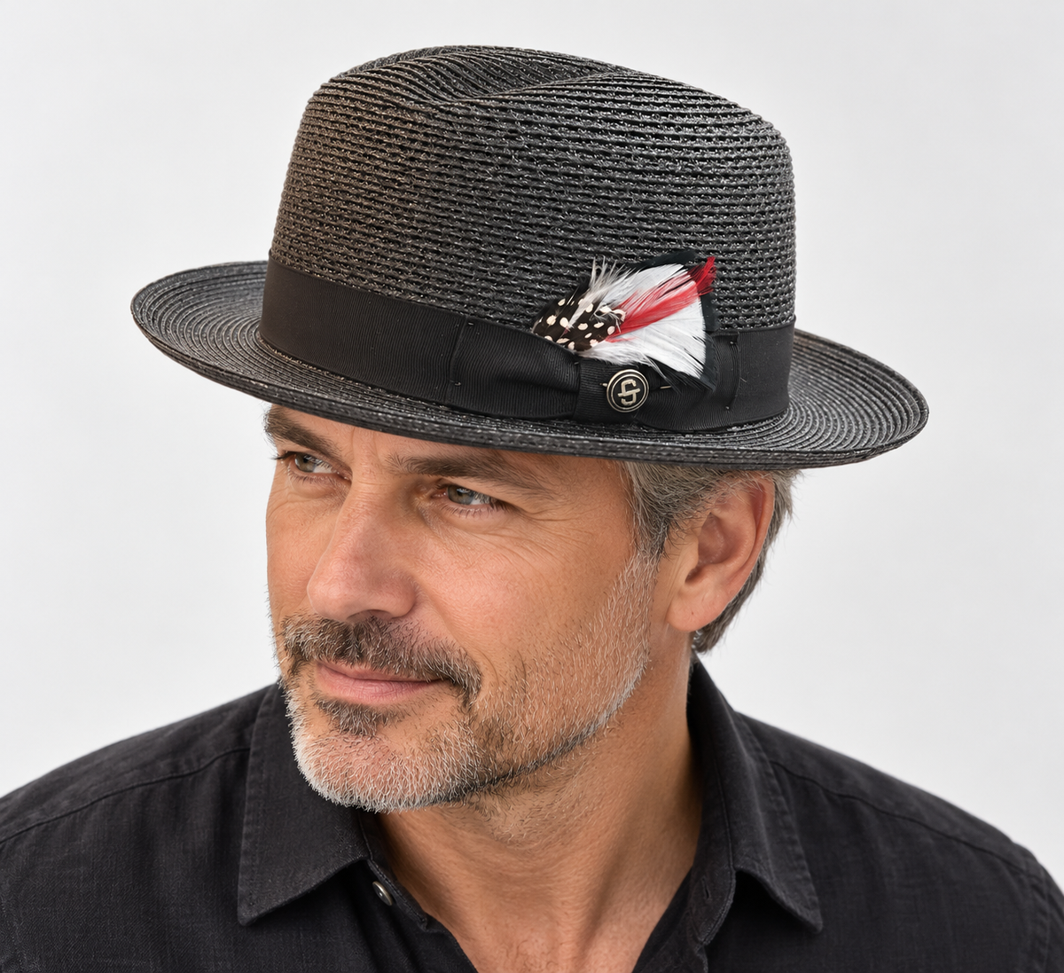 Stetson Madison Black Center Crease Fedora TSMDSN-082001