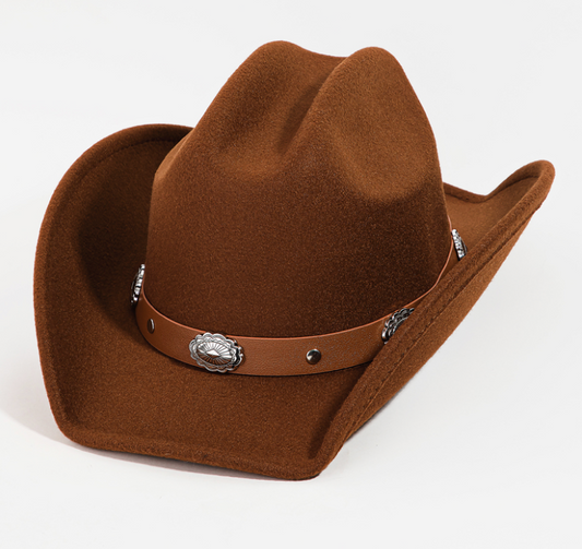 Fame Oval Coin Belt Cowboy Hat MMT8502