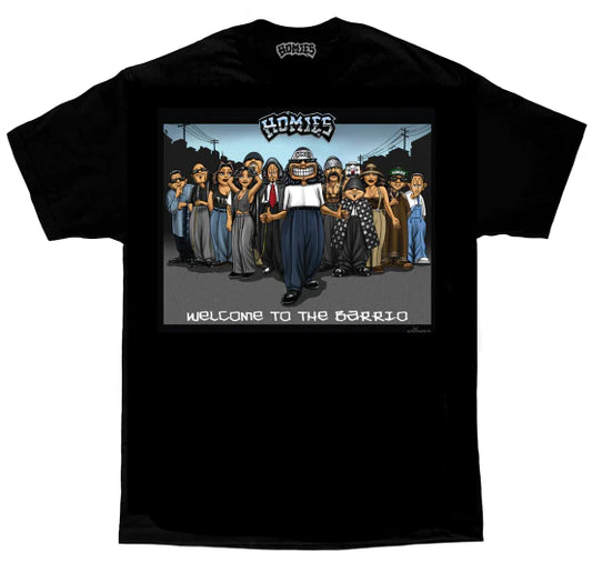 DGA HOMIES WELCOME TO THE BARRIO Men's HWT Tee