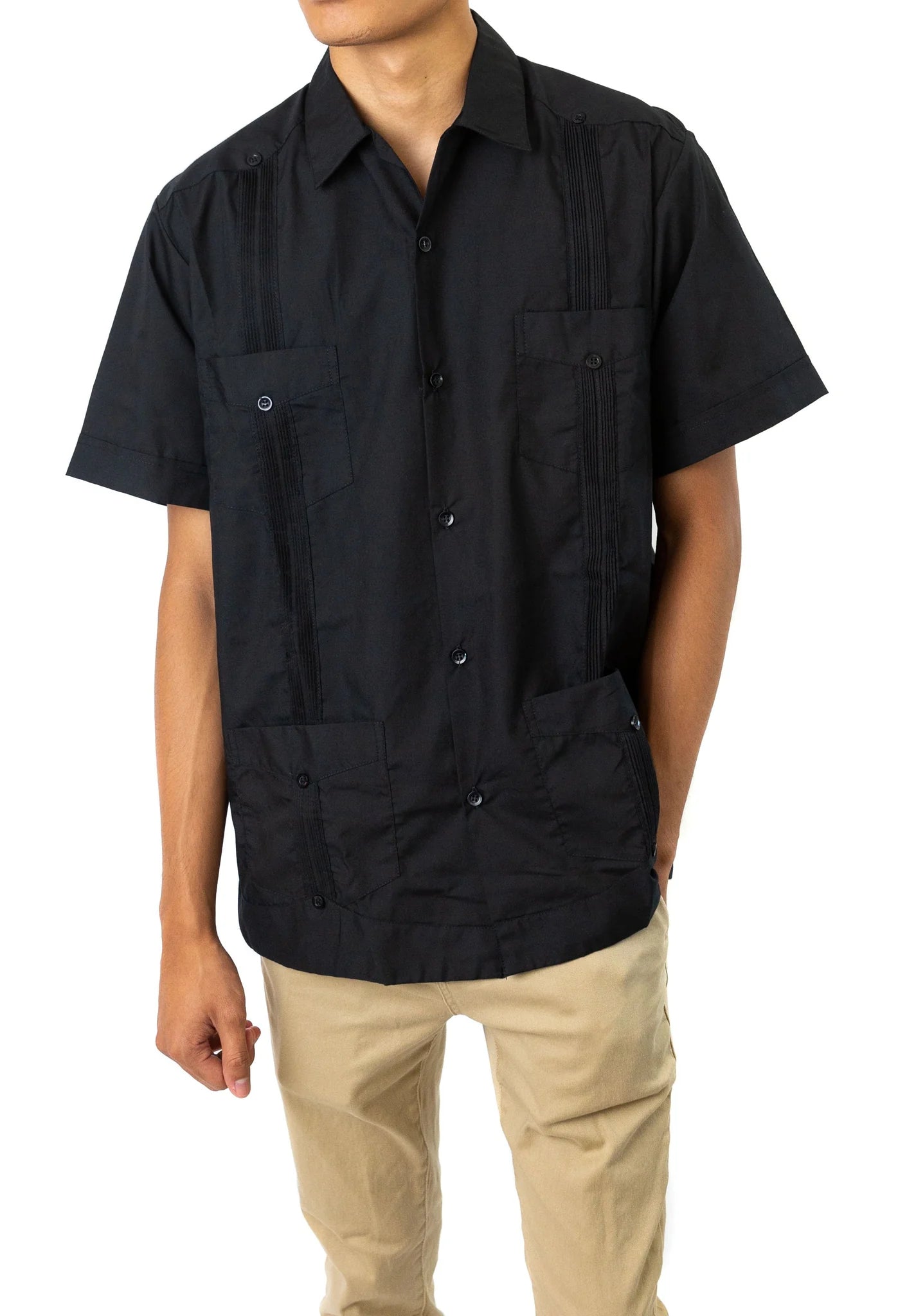 Sidrey Guayabera Black