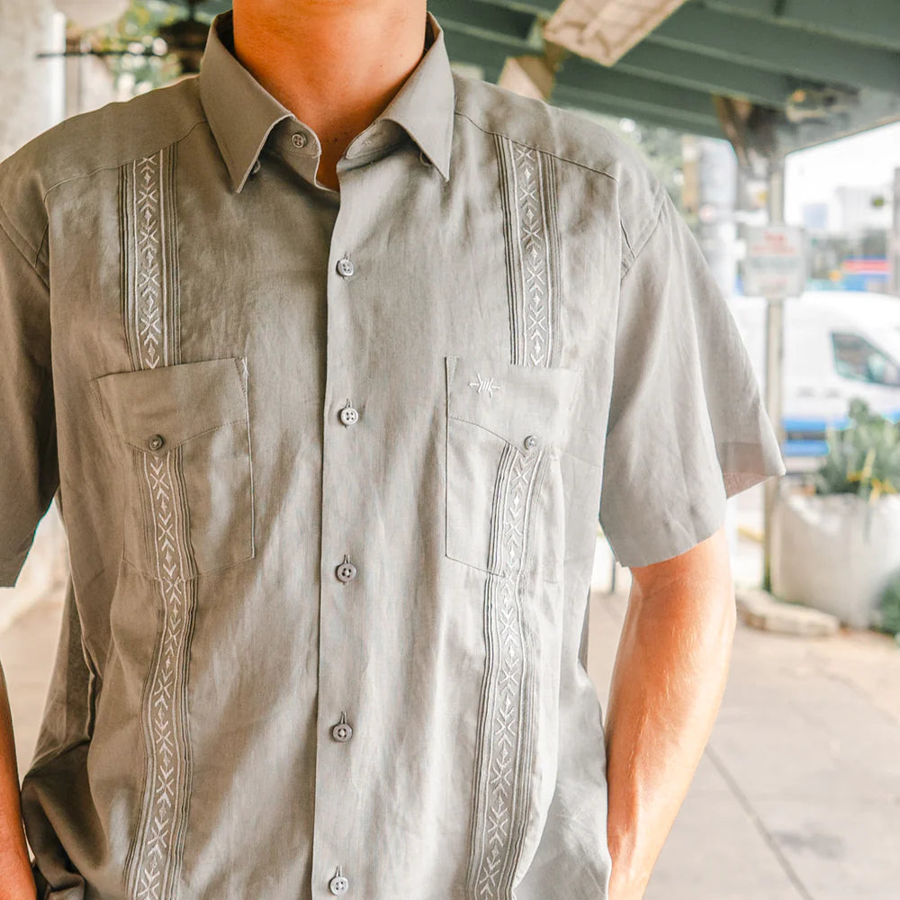 Texas Standard Guayabera Grey/Grey