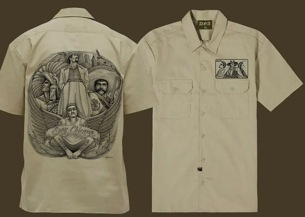 DGA Soy Chicano Khaki Work Shirt