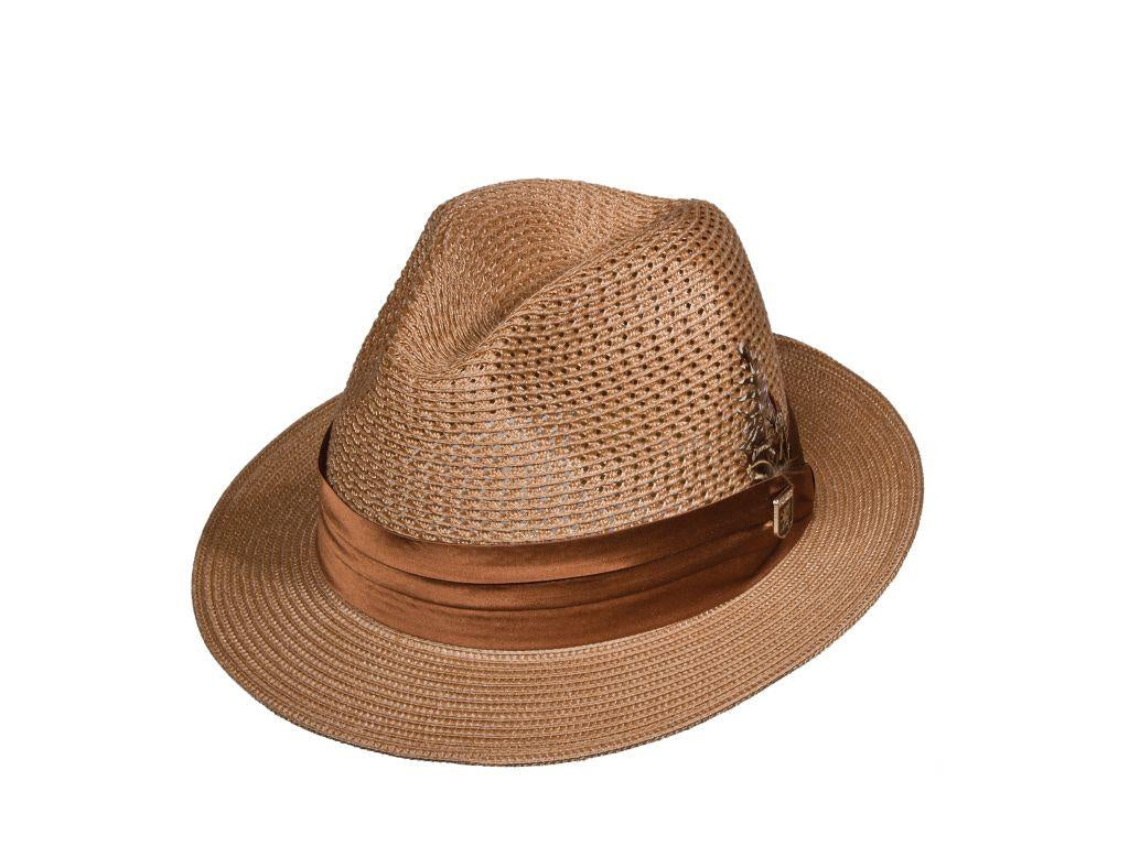 Stacy Adams Dublin Fedora Poly Braided Pinch Front Hat SA394-001/SA394-250/SA394-221/SA394-100
