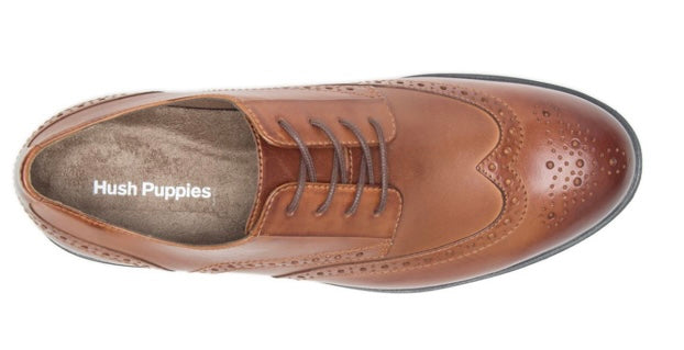 Hush Puppies Shepsky WT Oxford Dark Tan Leather